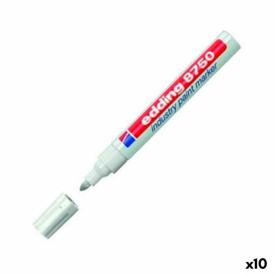 Постоянный маркер Edding 8750 Белый 10 Предметы (10 штук)