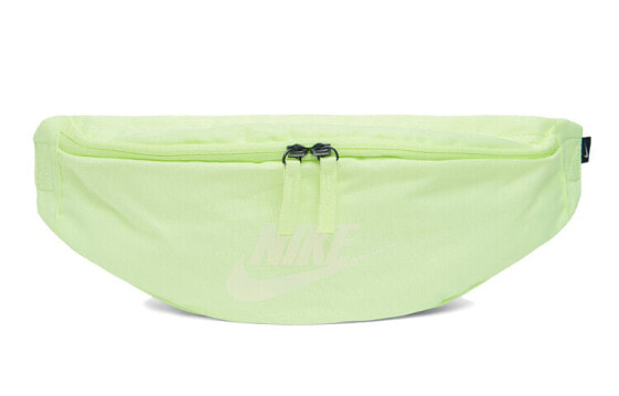 Сумка Nike Heritage Логотип с простым дизайном, с застежкой на молнии, полиэстер, сумка через плечо/грудь/талию, унисекс, зелено-голубой Цветок BA5750-701.