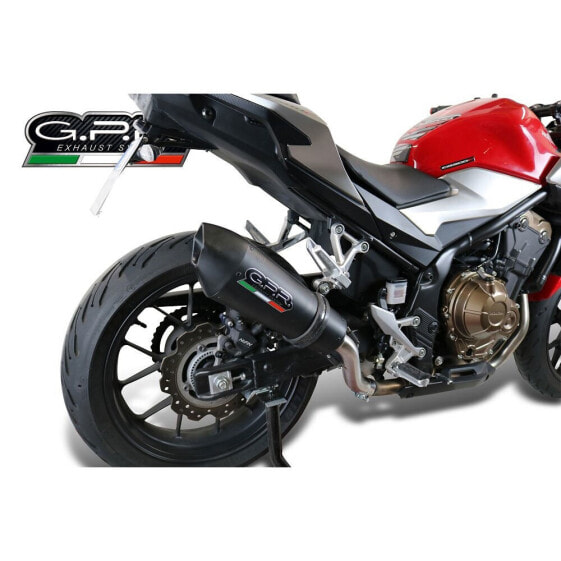 GPR EXHAUST SYSTEMS GP EVO4 Black Titanium Honda CB400 X 2016-2018 E4 Conical homologated slip on muffler