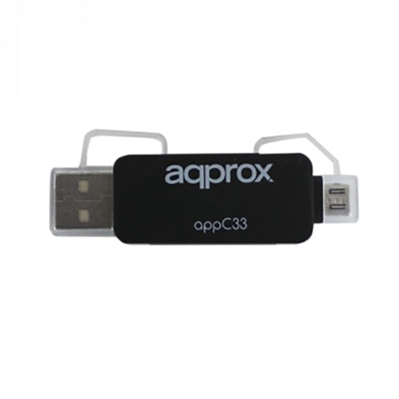 Кардридер approx! FLTLFL0083 APPC33 Micro SD/SD/MMC Micro USB 480 Mbps 32 GB Чёрный