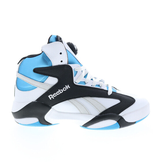 Reebok Shaq Attaq Mens White Leather Lace Up Athletic Basketball Shoes