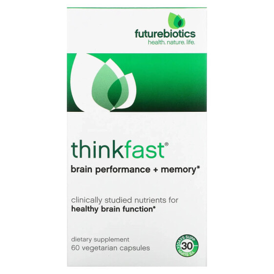 ThinkFast, Brain Performance + Memory, 60 Vegetarian Capsules