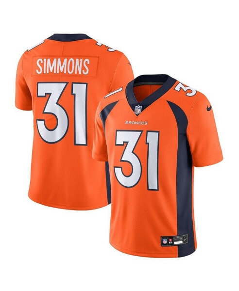Men's Justin Simmons Orange Denver Broncos Vapor Untouchable Limited Jersey