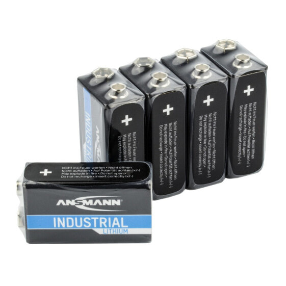 Одноразовая батарейка LITHIUM ANSMANN® 1505-0002 9V 5 шт Black -40 - 60 °C