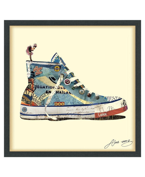 'High Top Sneaker' Dimensional Collage Wall Art - 25" x 25''