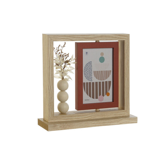 Фото рамка Home ESPRIT Натуральный терракот Стеклянный Деревянный MDF Скандинавский 25 x 7 x 23 cm