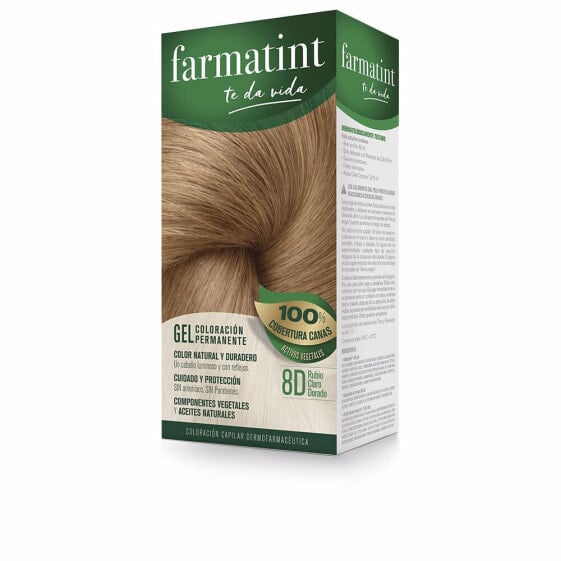 Farmatint	Permanent Coloring Gel No. 8 D Перманентная краска для волос на растительной основе и маслах без аммиака, оттенок светло-золотистый блонд