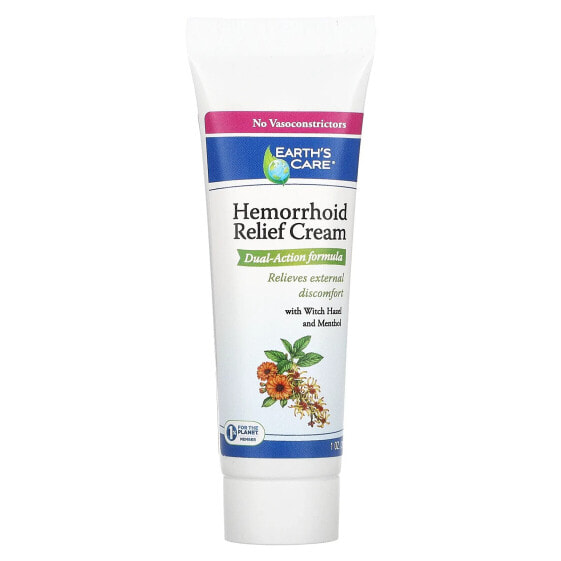 Hemorrhoid Relief Cream with Witch Hazel and Menthol, 1 oz (28 g)