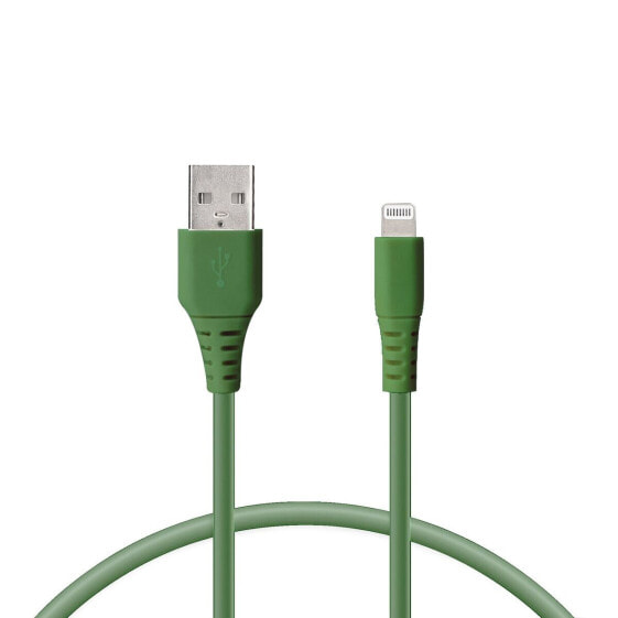 Дата-кабель с USB KSIX Зеленый 1 m