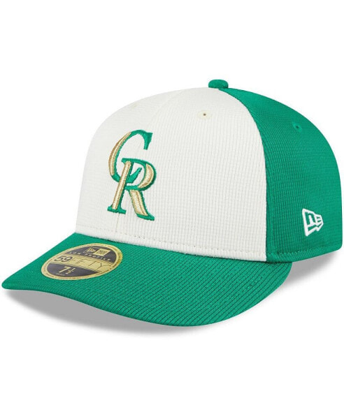 Men's White, Green Colorado Rockies 2024 St. Patrick's Day Low Profile 59FIFTY Fitted Hat