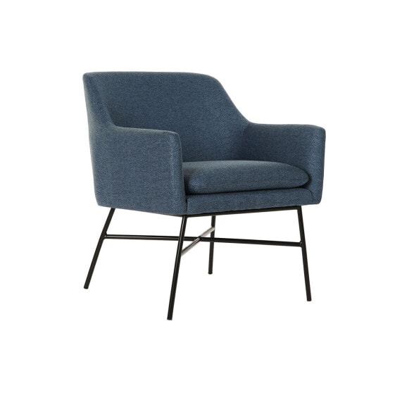 Кресло мягкое DKD Home Decor Синий Чёрный Металл 66 x 62 x 75 cm