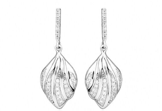 Charming earrings with zircons SC376