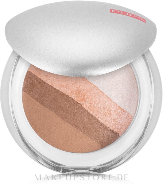 Gebackener Puder Quartett - Pupa Luminys Baked All Over 02 - Stripes Natural