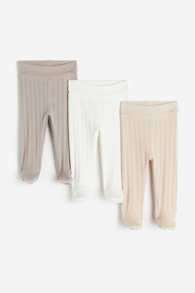 3-pack Ribbed Cotton Leggings