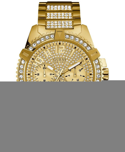 Men's Crystal Gold-Tone Stainless Steel Bracelet Watch 46mm