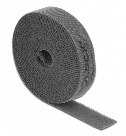 Delock Velcro tape on roll L 2 m x W 15 mm grey - Mounting tape - Grey - 2 m - 15 mm