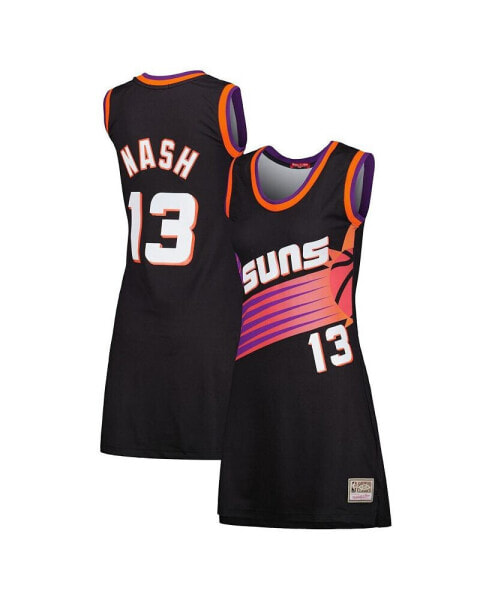 Women's Steve Nash Black Phoenix Suns 1996 Hardwood Classics Name and Number Player Jersey Dress