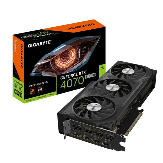 Графическая карта Gigabyte GV-N407SWF3OC-12GD GEFORCE RTX 4070 RTX 4070 SUPER 12 GB GDDR6X