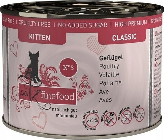 Catz Finefood Catz Finefood Classic Kitten N.03 Drób puszka 200g