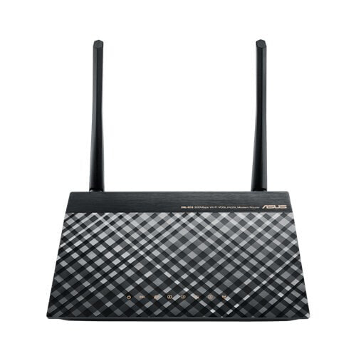 ASUS DSL-N16 - Wi-Fi 4 (802.11n) - Single-band (2.4 GHz) - Ethernet LAN - ADSL2 - Black - Portable router
