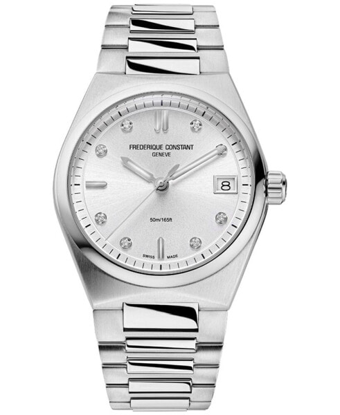 Women's Swiss Highlife Diamond (1/20 ct. t.w.) Stainless Steel Bracelet Watch 31mm