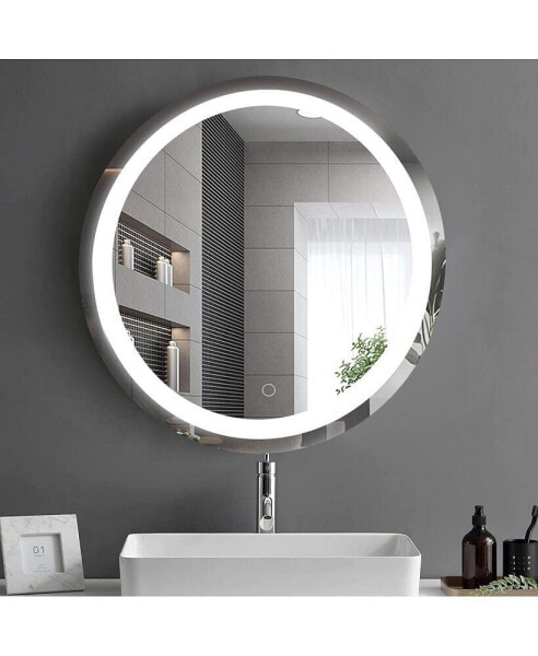 24 Inch LED Round Bathroom Mirror