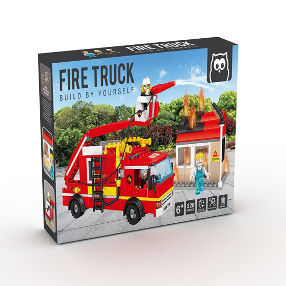 Конструктор для детей EUREKAKIDS Пожарная машина в строительных блоках 328 элементов