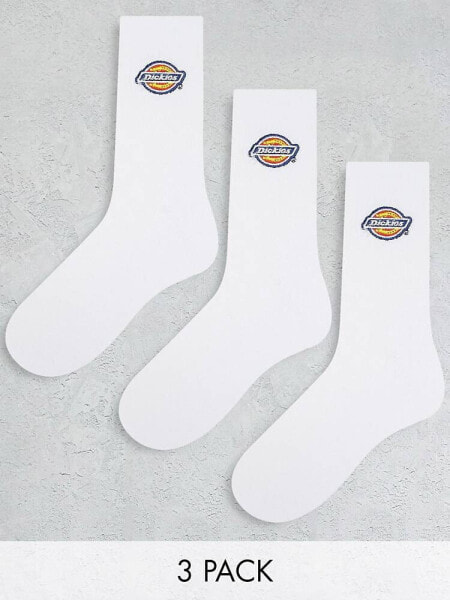 Dickies valley grove mid 3 pack socks multipack in white