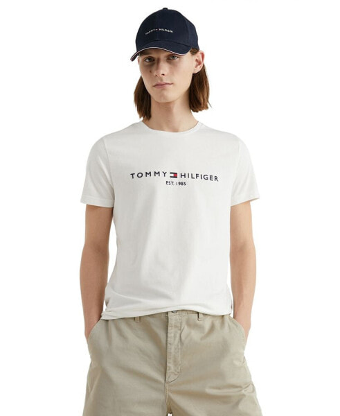 Men's Embroidered Logo Slim-Fit Crewneck T-Shirt