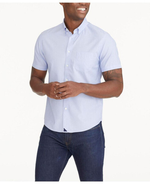 Рубашка мужская с коротким рукавом Slim Fit Wrinkle-Free Hillstowe от бренда UNTUCKit