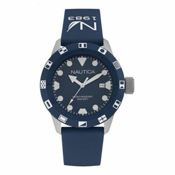 Серые мужские часы Nautica NAI09511G (Ø 44 мм)