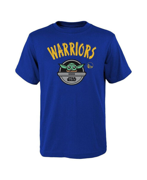 Big Boys and Girls Royal Golden State Warriors Star Wars The Child T-Shirt