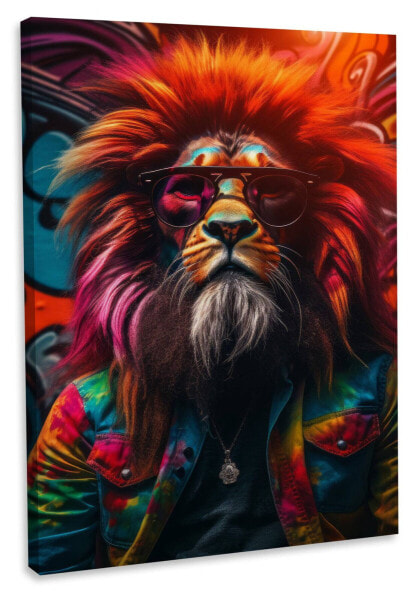 Leinwandbild Lion Rasta