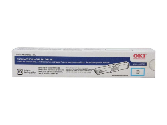 Oki Data 44469703 Toner Cartridge - Cyan