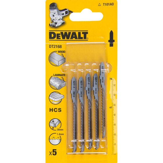 DEWALT BRZESZCZOT DO WYRZYNARKI 76x1,4mm T101AO DREWNO/LAMINAT /5szt.