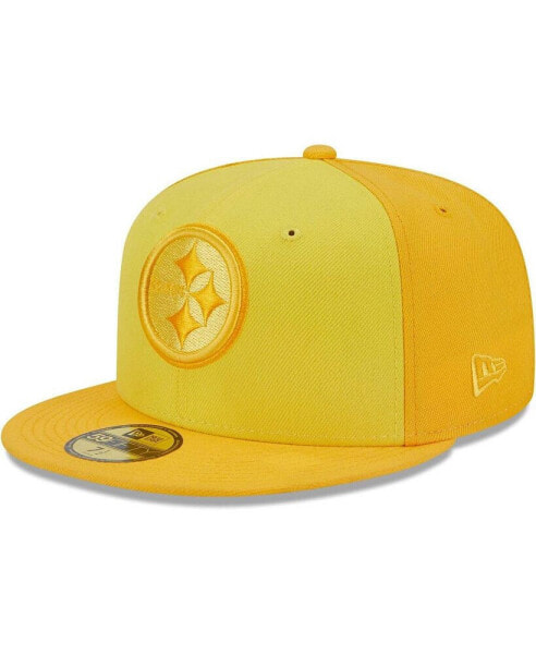 Men's Gold Pittsburgh Steelers Tri-Tone 59FIFTY Fitted Hat