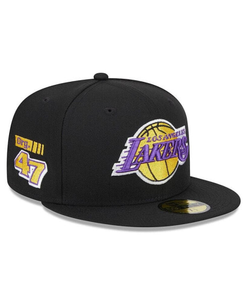 Men's Black Los Angeles Lakers 2024 NBA All-Star Game Rally Drive Side Patch 59FIFTY Fitted Hat