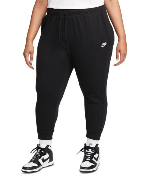 Plus Size Active Sportswear Club Mid-Rise Fleece Jogger Pants