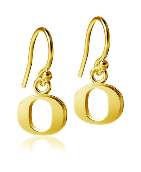 Women's Oregon Ducks Gold-Tone Plated Dangle Earrings