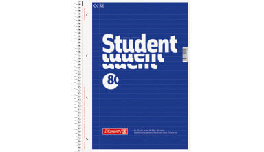 Brunnen 1067941 - Blue - 80 sheets - Lined paper - A4 - Spiral binding
