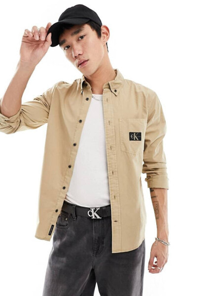 Calvin Klein Jeans regular shirt in travertine