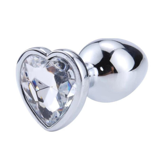 Heart Shaped Butt Plug White Size S