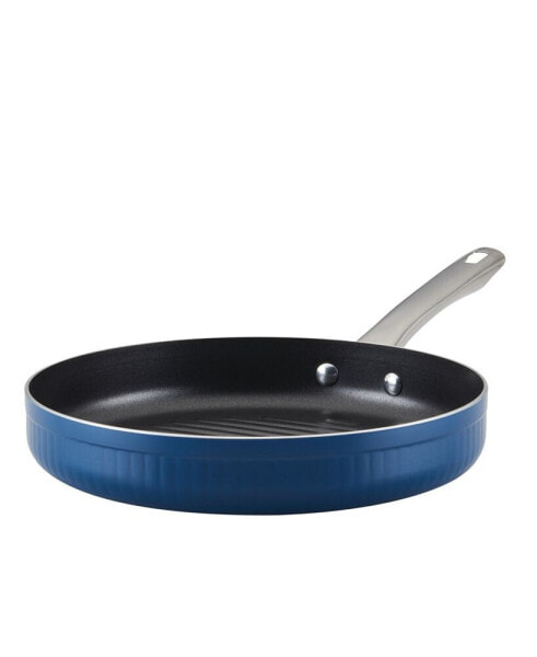 Style Aluminum Nonstick 11.25" Cookware Deep Round Grill Pan