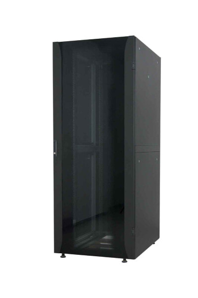 Intellinet Network Cabinet - Free Standing (Premium) - 42U - Usable Depth 129 to 629mm/Width 503mm - Black - Flatpack - Max 2000kg - Server Rack - IP20 rated - 19" - Aluminium - Multi-Point Door Lock - Split Side Panels (Two Locks Per Side) - Three Year Warranty - F