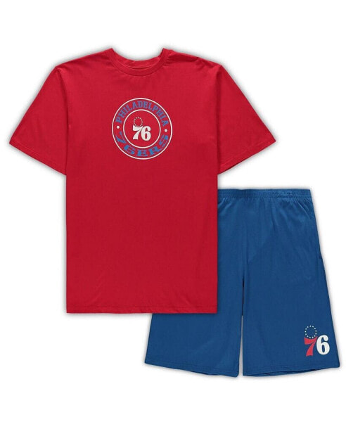 Пижама Concepts Sport мужская Красная, Cиняя для высоких и крупных Philadelphia 76ers