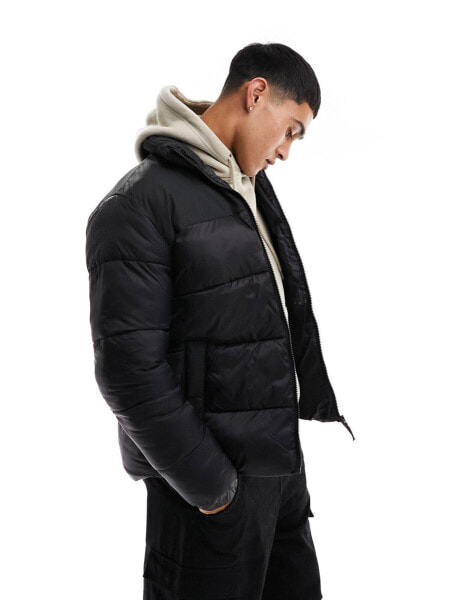 Jack & Jones Essentials puffer in black