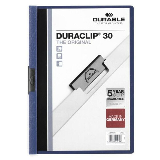 Папка для документов Durable Duraclip 30 Темно-синий Небесный синий A4 25 Предметов