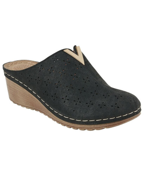 Women's Camille Slip-On Perforated Wedge Mules