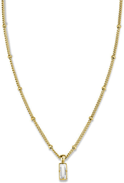 Gold-plated steel necklace with Swarovski crystal TOCCOMBO JTNBG-J441