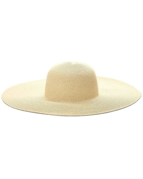Surell Accessories Large Paper Straw Floppy Picture Hat Women's Brown
